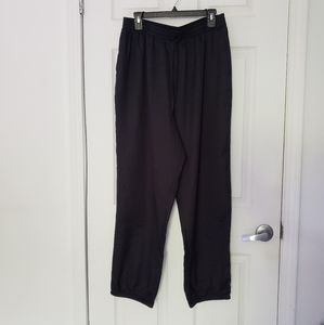 XL regular Victoria's Secret black satin animal print lounge pajama pants